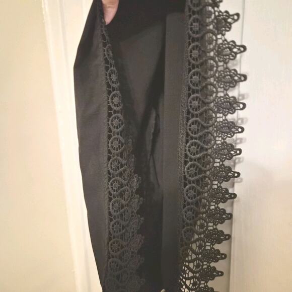 Cupshe Gaucho Pants Black Women's Med Boho Unique Design Lace Trim - Picture 4 of 7